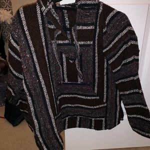 Black Baja Poncho